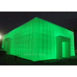 20x11m Outdoor White <strong>Large</strong> <strong>Inflatable</strong> Wedding Party Tent With LED Lights N Movable Doors From Sino <strong>Inflatables</strong> Factory - Product Image 1