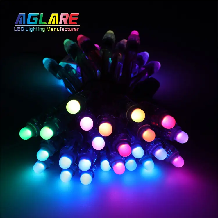 Aglare Ws2811 Sonho Cor Rgb Ic 5V 12V Luzes De Natal Anunciado Módulos De Tela Levou Luzes Ponto Luz Pixel