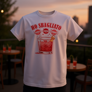 T-shirt promozionale da uomo bianca Ho Sbagliato Cocktail - Product Image 3
