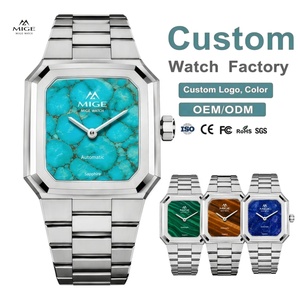 Montre mécanique minimaliste en acier inoxydable 316L, fabricant OEM, cadran turquoise, montre de luxe pour Seiko NH05 - Product Image 1
