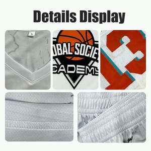 Özel Tasarım Logolu Basketbol Forması Takımları Büyük Beden Nefes Alabilen File Polyester Isı Transfer Baskılı Erkek Öğrenci Basketbol - Product Image 5