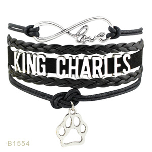 Fábrica personalizada Infinity <span class=keywords><strong>Love</strong></span> Dog Mom Charm Pulseras King Charles <span class=keywords><strong>Beagle</strong></span> Border Collie Frenchie Pointer para - Product Image 3