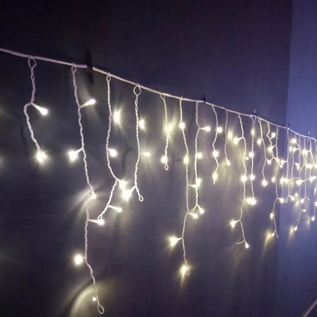 Guirnalda de luces conectables ip67 led de 220v para cortina, guirnalda de hadas para exteriores, decoración navideña, fiesta