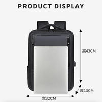 Mochila de Negocios Inteligente Antirrobo Unisex de Lujo, Forro de Poliéster Impermeable, Material Oxford, Cierre de Cremallera, para la Escuela y Viajes