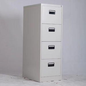 Armoire <span class=keywords><strong>de</strong></span> classement verticale à quatre tiroirs avec serrure, <span class=keywords><strong>d</strong></span>émontable et assemblable, en fer, pour cartes et <span class=keywords><strong>dossiers</strong></span> - Product Image 1