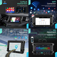 Autoradio Podofo 7'' 6+128G pour VW/Seat/Skoda, autoradio avec Carplay/Android Auto sans fil, Wifi, GPS, radio pour voiture