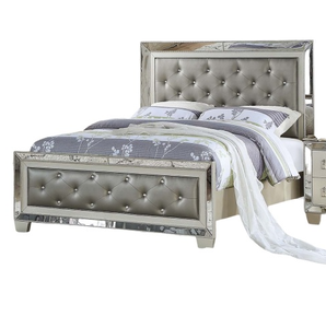 Luxury Modern Bedroom Furniture Diamond Crystal Wooden <b>Bed</b> Frame Adjustable <b>Convertible</b> Double Kingsize <b>Bed</b> Mirrored - Product Image 3