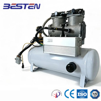 Compresseur d'air sans huile 12V/24V DC pour modifications de véhicules, pompe pneumatique pour nouvelles sources d'énergie avec réservoir de gaz