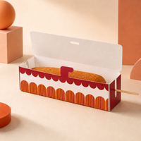 Boîte à hot-dogs pliable robuste en papier, vente en gros, logo personnalisé imprimé, emballages alimentaires jetables résistants à la graisse, fournisseur Chine