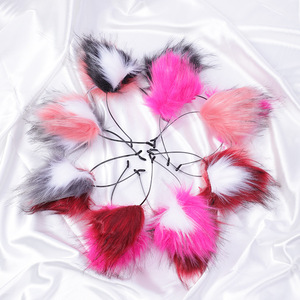 Diadema de Orejas de Peluche con Plumas, Múltiples Colores, para Fiestas, Erótica, para Adultos - Product Image 2