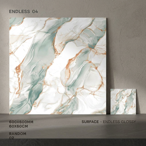 Arctic Imperial 600x600mm Polished Porcelain Tiles Carrara White Marble Look Glossy Interior Flooring - Product Image 3