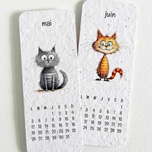 Marcador de Libros Creativo con Forma de <span class=keywords><strong>Semilla</strong></span>, Calendario Ecológico de Papel, Marcador de Tiempo Artístico, Adorno de Escritorio - Product Image 3