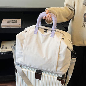 Women Expandable Large Capacity Duffel <b>Bag</b> Light Crossbody Hand Luggage Business <b>Yoga</b> Gym Color Style Polyester - Product Image 3