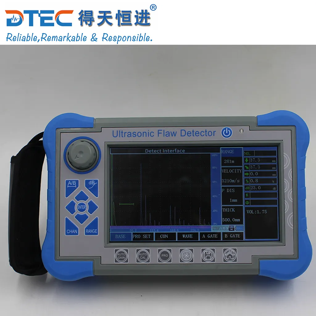 DTEC DUT900A หน้าจอสัมผัสแบบพกพาดิจิตอลอัลตราโซนิกเครื่องตรวจจับข้อบกพร่องหน้าจอสัมผัสรุ่นแนวนอน