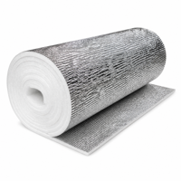 Rouleau de feuille carrée d'isolation thermique réfléchissante R3.0 en coton perlé écologique et film d'aluminium pour usage industriel, à économie d'énergie
