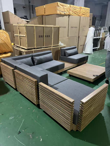 Juego de Sofás de Madera de Teca de Diseño Moderno y Lujoso de Alta Calidad para Patio y Jardín al Aire Libre para Hoteles y Villas - Product Image 6