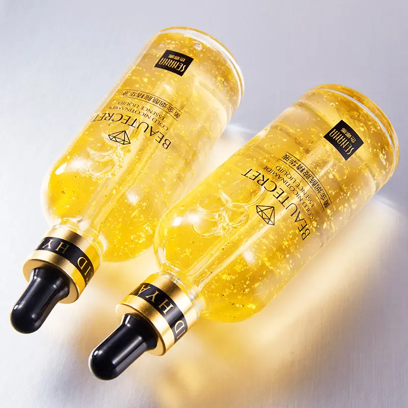 SENANA OEM ODM 24K Emas Cair Pure Parfum Vitamin C Minyak Esensi Wajah Anti Aging Wajah Serum