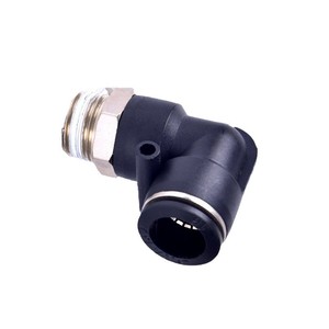 Raccord rapide pneumatique avec filetage externe à 90°, série PL4 PL6 PL8 PL10 PL12 PL16, pour une connectivité optimale - Product Image 1