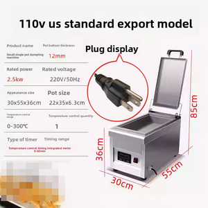 110V商用电熨斗，用于煎饺和春卷，双头便携式炉具，带大锅 - Product Image 5