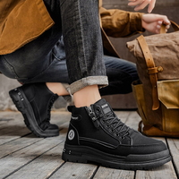 Bottes Martin pour hommes 2025 Nouvelles chaussures de travail montantes d'automne et d'hiver Chaussures de sport décontractées pour hommes Chaussures de protection du travail