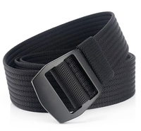 Ceinture en acier pour boucle Ceinture décontractée en nylon réglable avec toile Jeans Ceinture tactique avec métal pour boucle