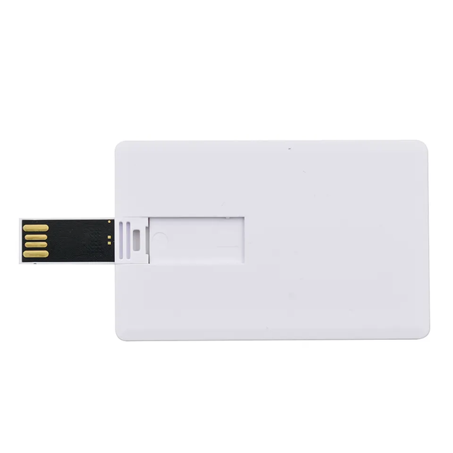 Wholesale Promotional Slim Business USB Flash Drive 1GB 8GB 16GB 32GB Print Your Photo Custom Card USB Stick USB 2.0 Interface