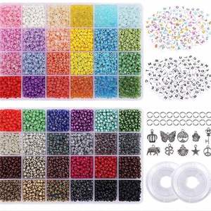 Vente directe usine, Meilleures ventes : Coffret de perles de verre de riz 16800 pièces de 2 mm, pour bijoux DIY et loisirs créatifs pour enfants - Product Image 2