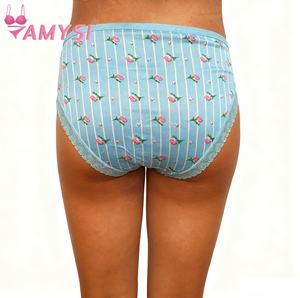 Amysi 372 #   Pakaian Dalam Remaja Perempuan untuk Aktivitas Sehari-hari, Model High-Rise, Bahan Milk Silk dengan Renda di Samping, Cocok untuk Sekolah dan Olahraga, Daya Serap Sedang - Product Image 2