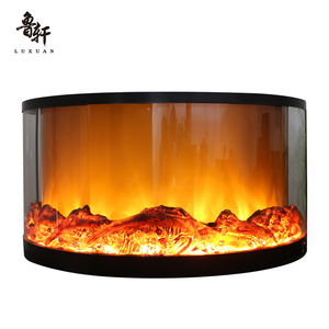 Haut de gamme grande cheminée électrique à flamme Led ronde intérieure sept couleurs en option cheminée à minuterie électronique décorative - Product Image 1