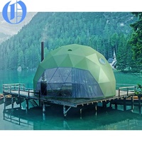 6M de diamètre luxe grand toit clair glamping eco expo hotel tente transparente de dôme géodésique