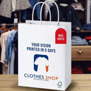 Bolsa de Compras con Impresión a Color y su Propio Logotipo, Bolsas y Cajas de Regalo de Cartón Reciclado Personalizadas de Lujo con Asa - Product Image 2