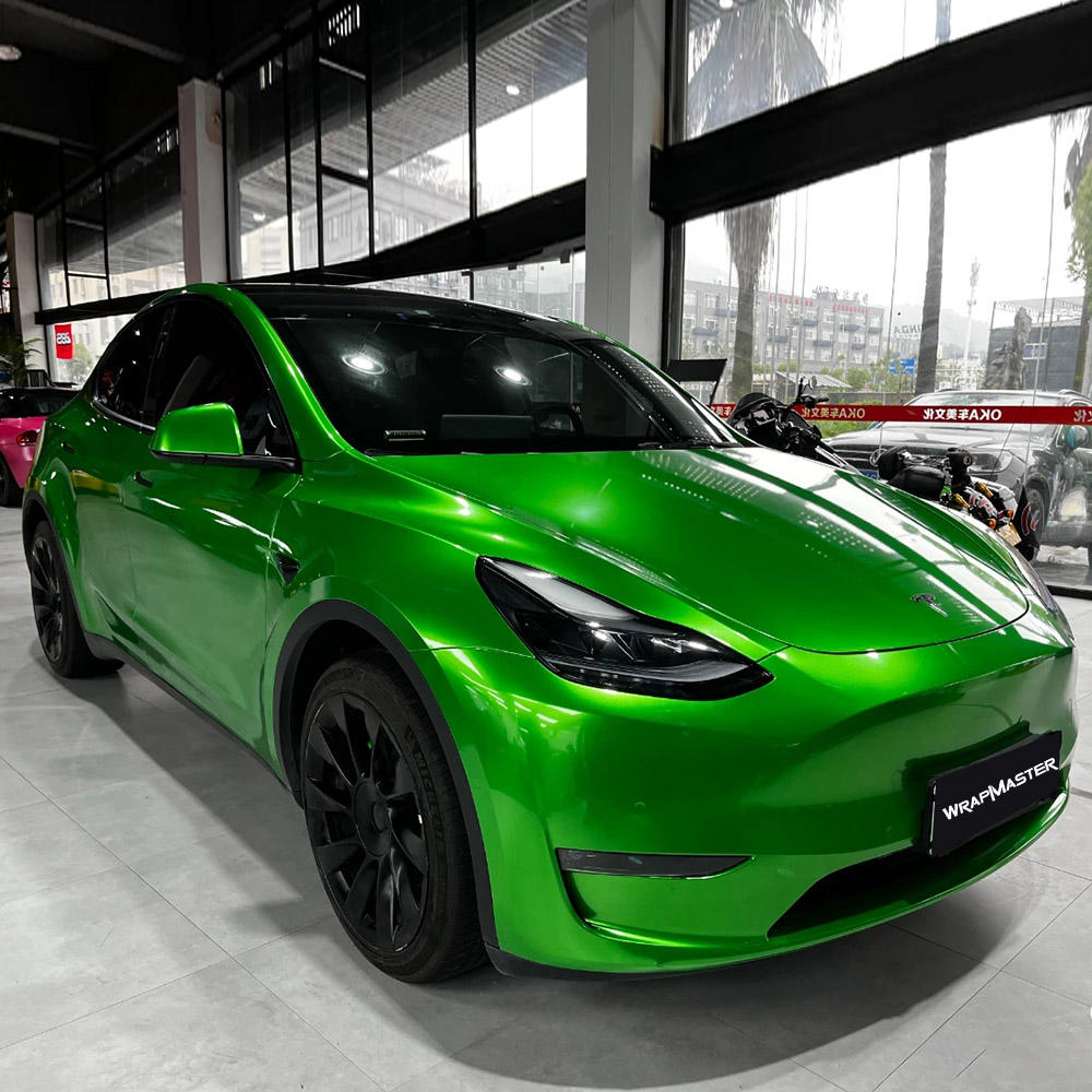 Glossy Heavy Metal Flame Green