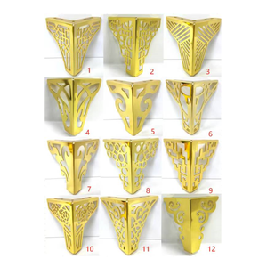 Kaki furnitur emas tugas berat kaki logam hiasan dapat disesuaikan untuk kaki kursi antiselip kaki meja kopi dekoratif antikarat - Product Image 2