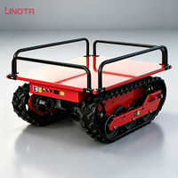 Chariot de transport tout-terrain télécommandé sans fil, mini-dumper électrique sur chenilles 500 kg 1000 W pour opérations en verger