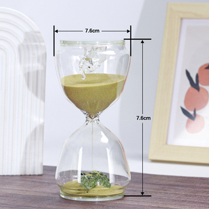 Vetro personalizzato <span class=keywords><strong>sabbie</strong></span> dorate decorare clessidra regalo 5 15 30 minuti moderno grande vetro sabbia timer per ufficio scrivania - Product Image 4