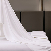 Vente en gros de linge de lit simple 4 pièces en coton tissé satiné blanc 100% coton 300TC pour hôtel 5 étoiles, housse de couette, draps, écologique