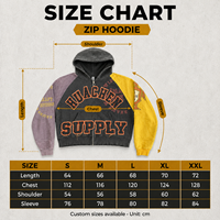 Sweat à capuche zippé personnalisé en molleton bouclette 500 GSM pour homme, 100 % coton, color block, délavé à l'acide, effet vieilli, appliqué, sérigraphie, coupe carrée courte, OEM