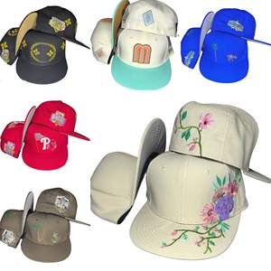 Sombreros Snapback Vintage de alta calidad Tela Oxford duradera Diseño de varios paneles Argyle Leopard Dot Patterns Gorra de béisbol - Product Image 1