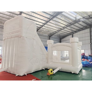 Brincolín Inflable Blanco, Castillo Inflable Comercial Blanco con Tobogán de Agua para Niños - Product Image 5