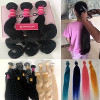 Extensiones de Cabello Humano Brasileño Afro Rizado Corto y Barato de 8, 10 y 12 Pulgadas, Cabello Brasileño 4C en Paquetes Rizados