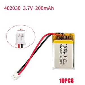 10 Piezas de Batería de Polímero de Litio 402030 042030 200mAh 3.7V 4/20/30mm para Auriculares Inalámbricos, Pulsera Inteligente, Cámara <span class=keywords><strong>Web</strong></span> - Product Image 3