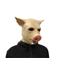 Drôle Cigare Cochon Latex Masque Nouveauté Animal Plein Couvre-chef Animal Masque Costume Masque pour Halloween Mascarade Cosplay