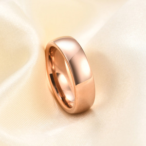 Nuevo anillo de acero de tungsteno pulido curvo de 4 6MM-Simple y versátil, ideal <span class=keywords><strong>para</strong></span> parejas que se casan - Product Image 3