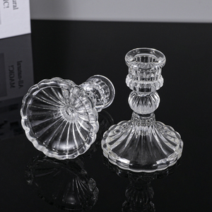 Bougies chauffe-plat coniques support <span class=keywords><strong>de</strong></span> bougeoirs <span class=keywords><strong>en</strong></span> <span class=keywords><strong>verre</strong></span> cristal clair ensemble pour les centres <span class=keywords><strong>de</strong></span> Table <span class=keywords><strong>de</strong></span> mariages - Product Image 3