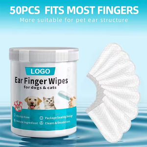 Lenços de Dedo para Limpeza de Orelha de Cães e Gatos com Logotipo Personalizado e Textura Perolada Sem Perfume - Product Image 3