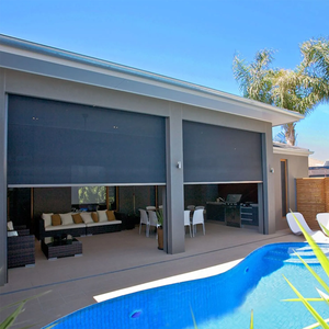 मोटर चालित ज़िप ट्रैक आउटडोर अंधा इलेक्ट्रिक मोटर चालित आउटडोर आंगन अंधा पीवीसी बालकनी अंधा कर रही है - Product Image 4