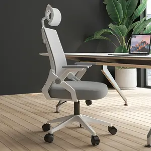 Profesyonel döner 4 seviyeli silindir ayarlanabilir örgü ergonomik ofis koltuğu