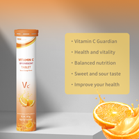 Tablet Vitamin C Effervescent OEM Grosir Suplemen Pemutih Kulit Multivitamin Effervescent 1000mg Vitamin C Effervescent