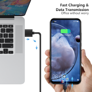 Cable cargador USB tipo C, Cable de carga rápida 5A, blanco y negro, 1M, 1,5 M, 2M, para Samsung S8, S9 <span class=keywords><strong>Plus</strong></span>, Huawei, Cable de datos USB C - Product Image 2