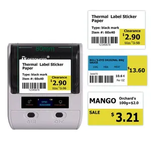 Detonger 30-80Mm Supermarkt Kruidenier Voedsel Labels Steel Plank Rack Label Maker Thermische Printer